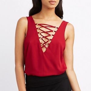 Lace up bodysuit NWOT